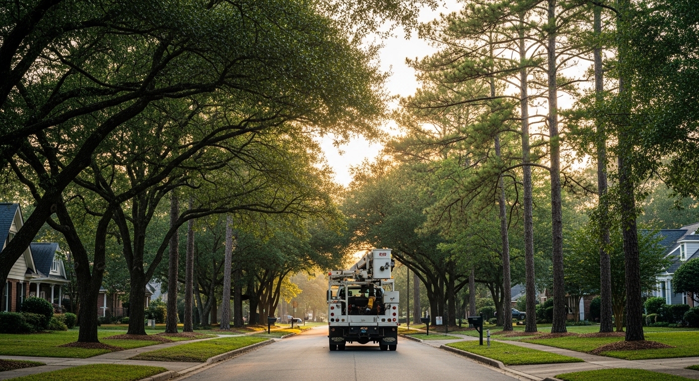 Hinsley Cleaning truck heading out for service